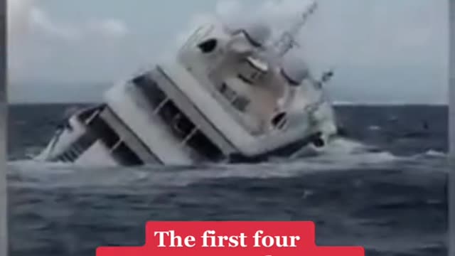 The Italian coast guard released video showing the moment a yacht sank off the