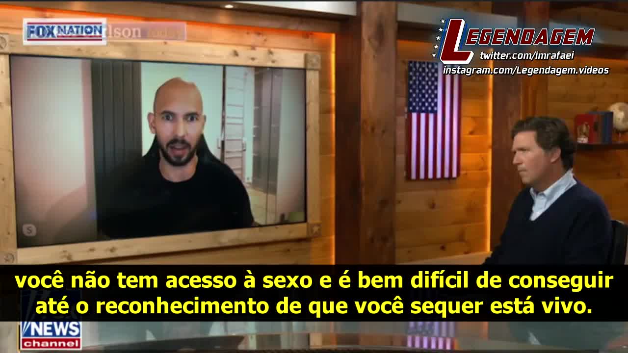 Tucker Carlson conversa com Andrew Tate