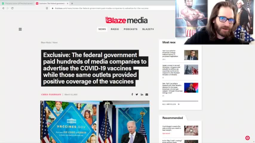 "Biden Paid Media Companies a Billion Dollars For Positive Vaxx Coverage"