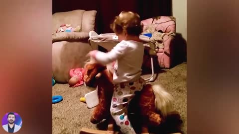 Funny Baby Reaction when Play Toys