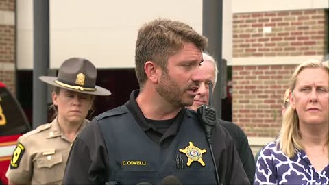 Officials in Highland Park, IL hold a press conference after a mass shooting at a July 4th parade