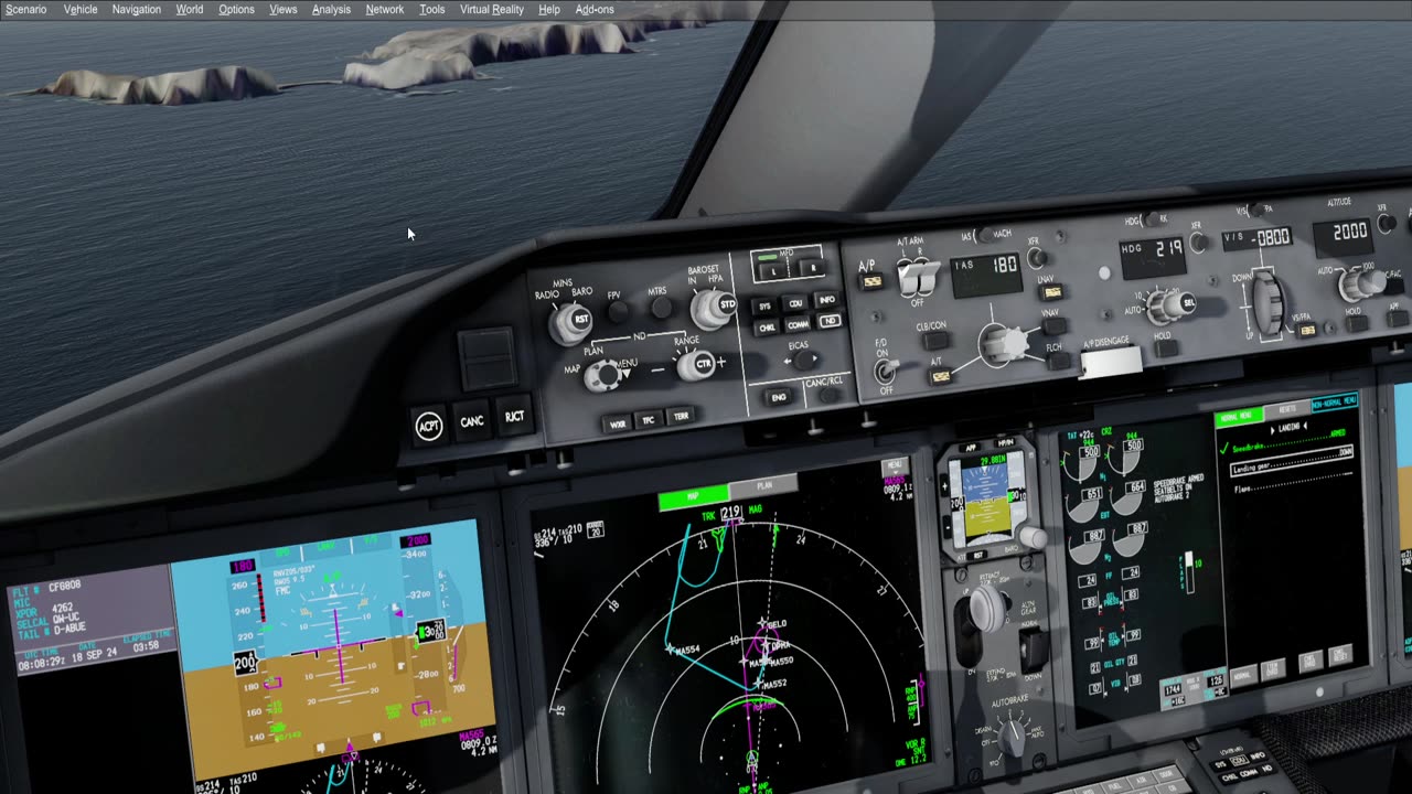 Hamburg EDDH - Madeira LPMA Approach Landing 787 Condor P3D IVAO