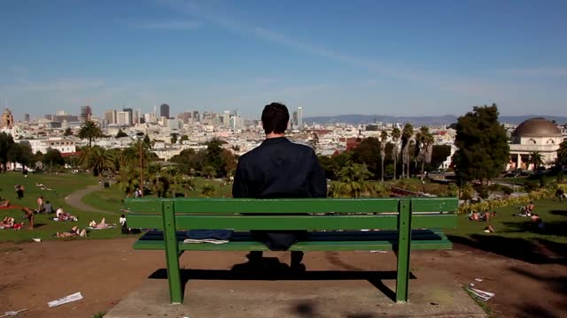 Man sitting on a bench