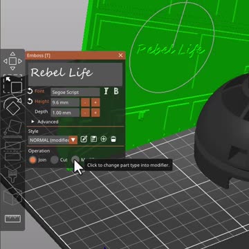 PrusaSlicer: Text on Surface #3dprinting #prusaslicer