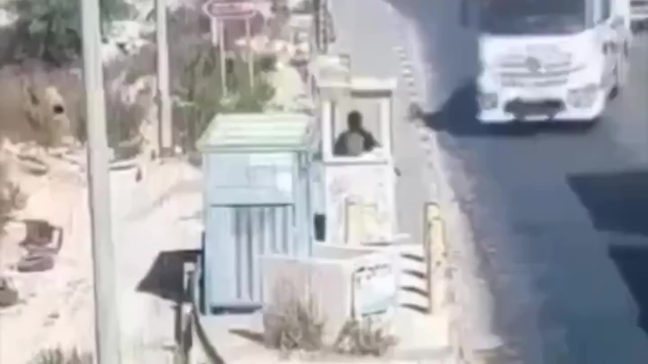 A Palestinian Muslim drove a car into an Israeli checkpoint