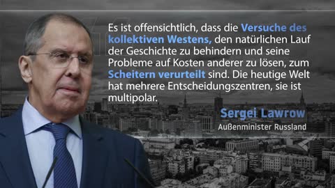 LAWROW: RUSSLAND VERSUCHT, DIE WELT VON WESTLICHER UNTERDRÜCKUNG ZU BEFREIEN