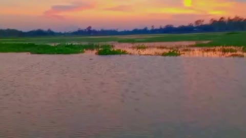 Beautiful View Of Sunset on a Boat