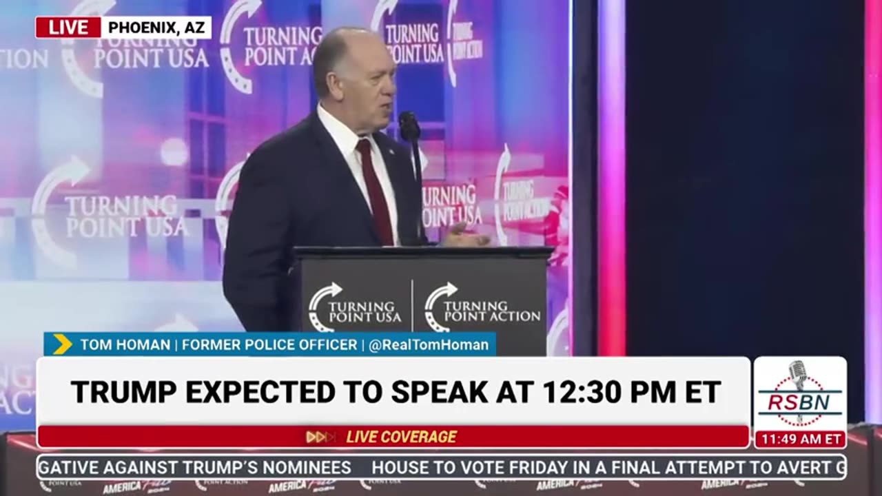 FULL SPEECH Tom Homan TPUSAs America Fest Conference Day Four - 122224