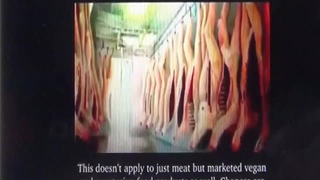 Human flesh used in hamburgers. (Rise up, Christians of the world)