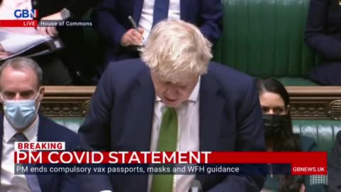 Boris Johnson announces the end of Plan B restrictions