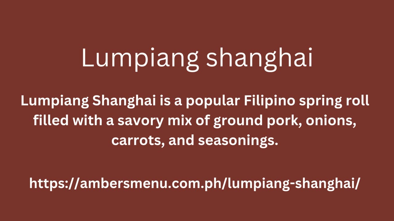 Lumpiang shanghai
