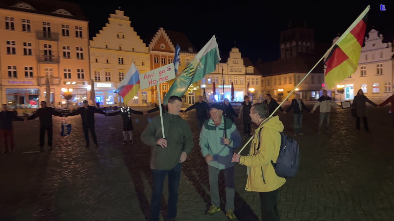 Greifswald - Jens mit Abschließenden Worten - Friedens- und Menschenkette 21-10-2024