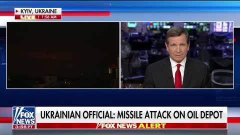 'Russian missile' strike on oil depot near Kyiv- Ukrainian official - Fox News Video