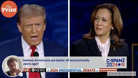 Trump vs Kamala debate with analysis throughout