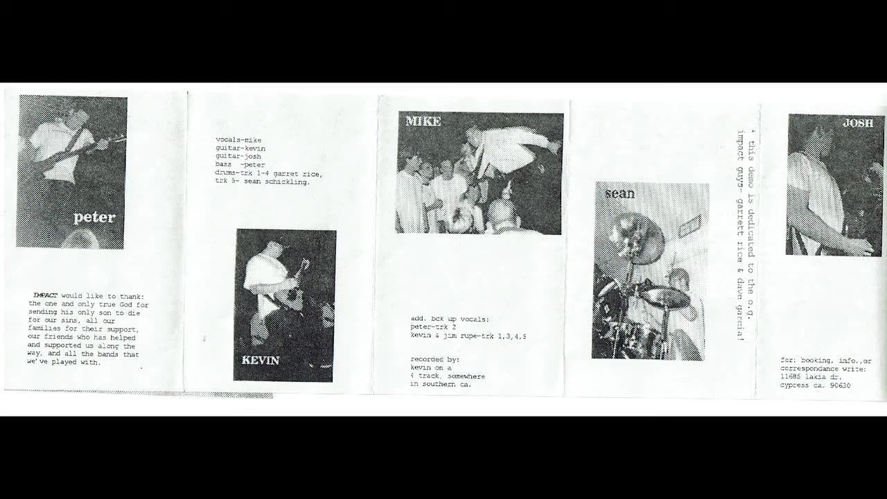 impact - striking distance - demo - 90s Christian hardcore straight edge