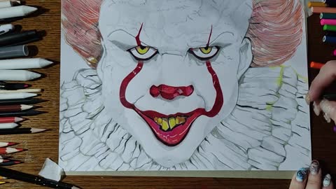 Drawing clown from the movie "IT" [Alina Artist]