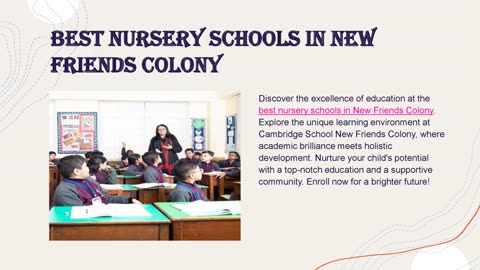 Best Nursery Schools In New Friends Colony