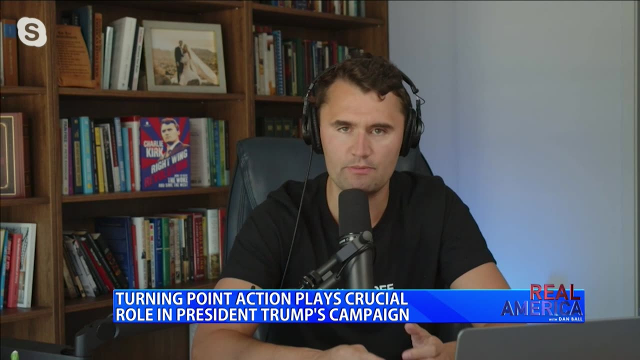 Founder & CEO of Turning Point USA Charlie Kirk w/Guest Host R.C. Maxwell on Real America, 6/18/24