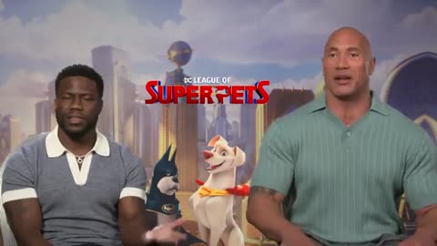 DC League of Super-Pets_ Dwayne Johnson & Kevin Hart CRY WITH LAUGHTER Answering