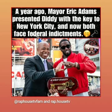 You there proof mayor adams tied with diddy giving him key 🗝 to the city 9/27/24