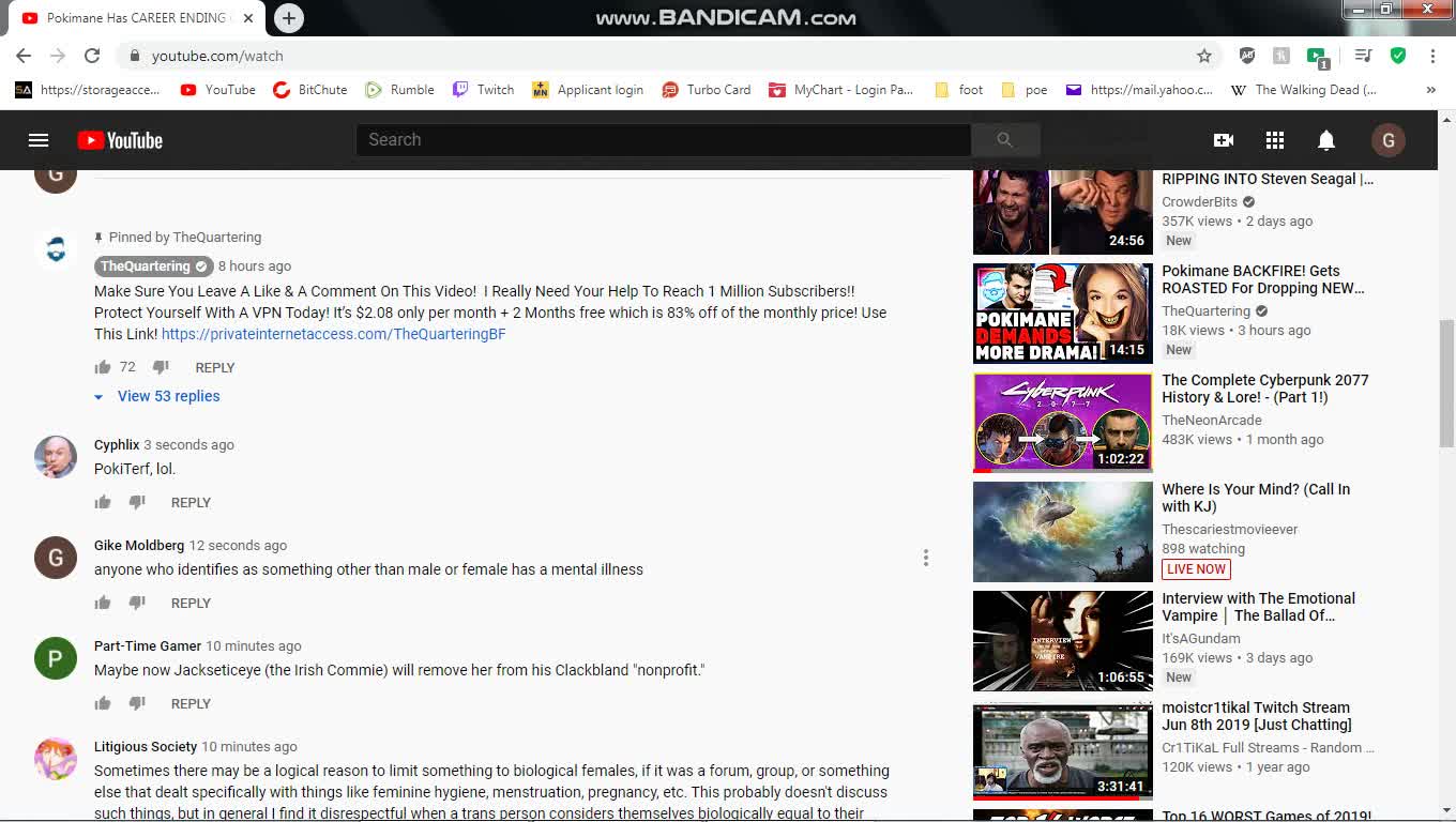 Youtube has a problem with trans opinions