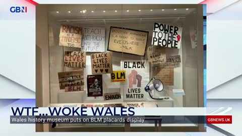 Nigel Farage criticises decision to put BLM placards on display in a Welsh museum