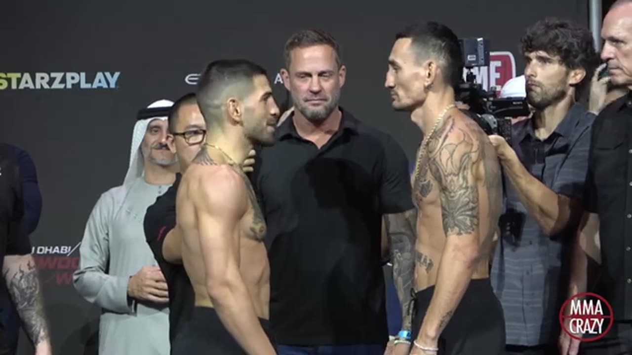 UFC 308: Ilia Topuria vs. Max Holloway Weigh in Face Off