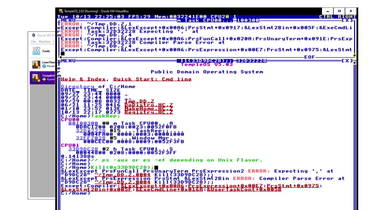 TempleOS for Unix Users