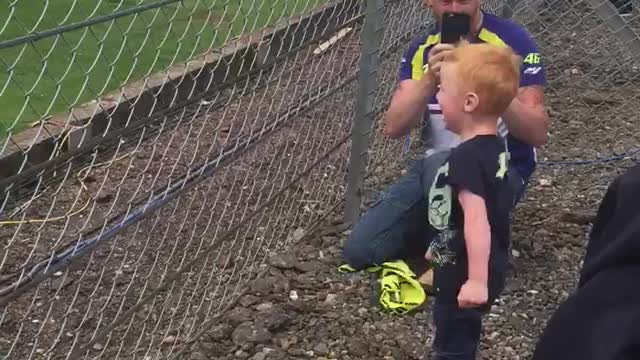 Logan46 getting excited at the Moto GP Mums View