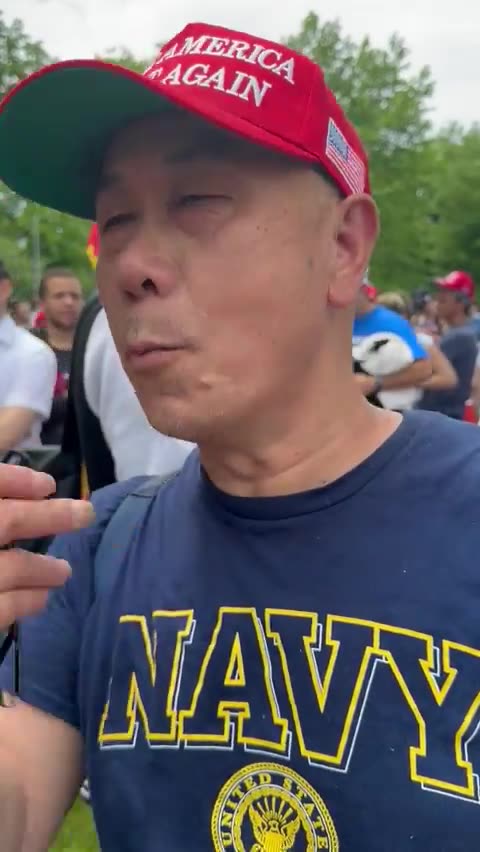 Bronx Donald Trump Rally man in the crowd