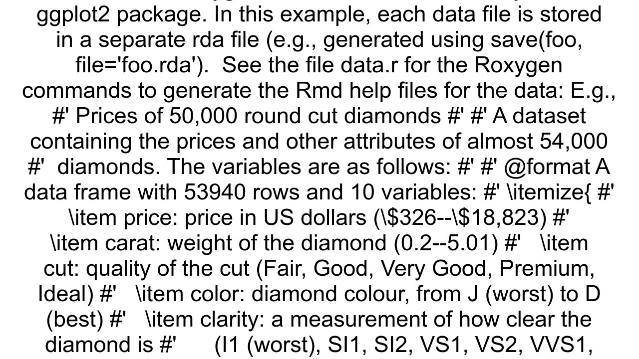 Include data examples in developing R packages