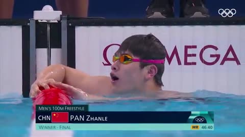 Men s 100m freestyle final Paris champions #olympics#rumble