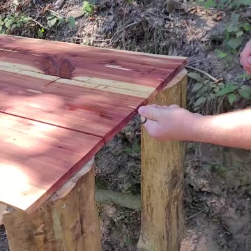 (Part 2) Making a Catch and Cook Station with Cedar Wood!!