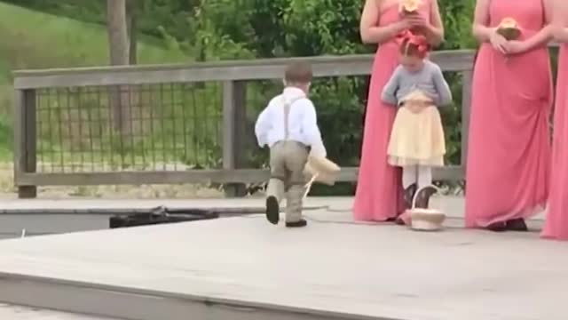 Kids add some comedy to a wedding!