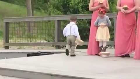 Kids add some comedy to a wedding!