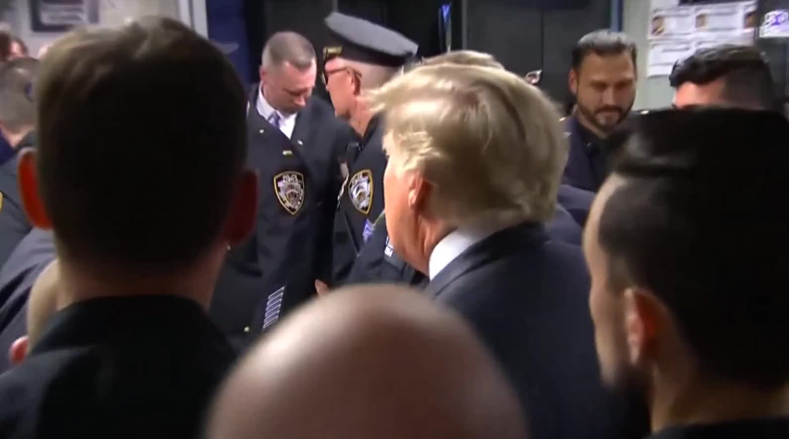 Trump Jokes Around With Cops About NOT Catching Covid From Them