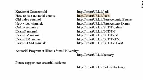 Exam IFM exercise for February 4, 2021