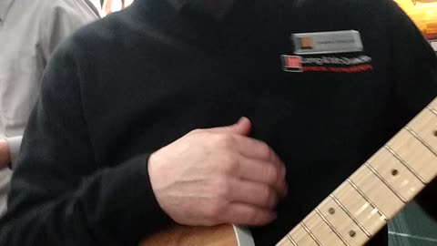 Damian gets given a guitar!