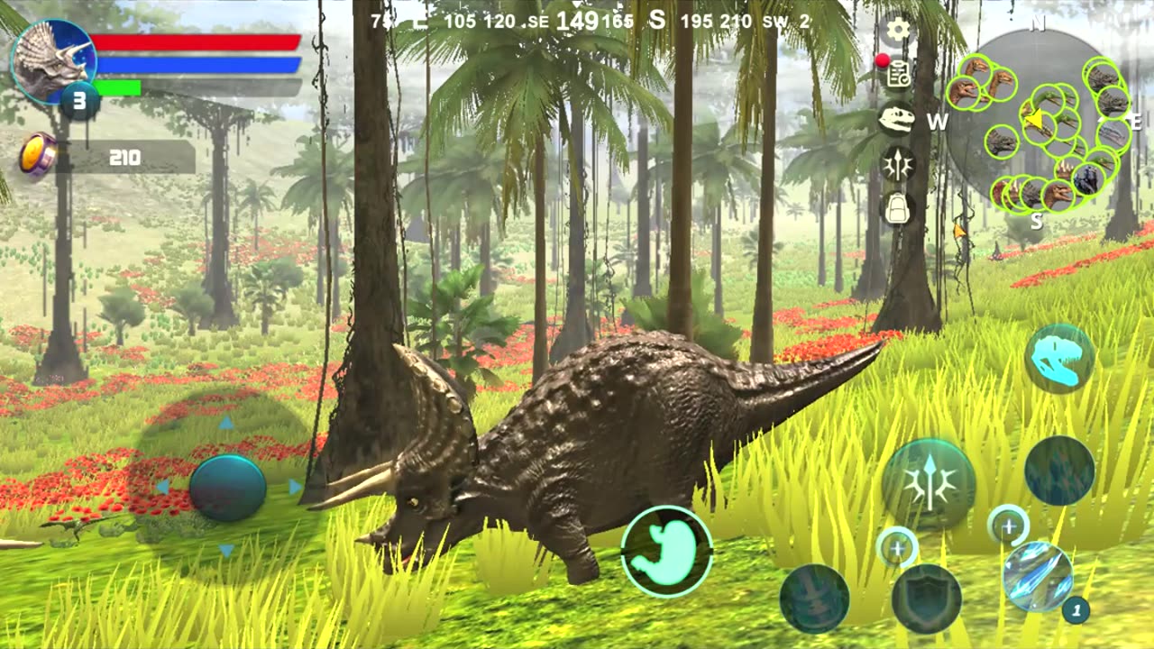 Fierce DINOSAUR fights in the game Triceratops Simulator - Part 2