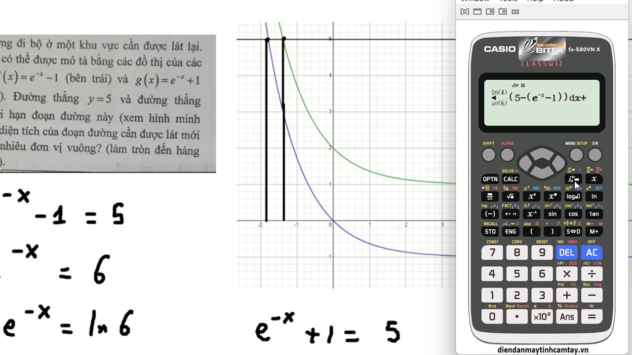 Thủ thuật CASIO: Đoạn đường đi bộ ở một khu vực cần được lát lại. Đoạn này có thể được