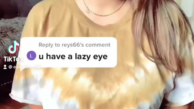 Girl pops out her Lazy Eye