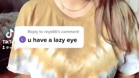 Girl pops out her Lazy Eye