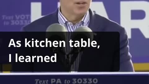 As a kitchen table he learned