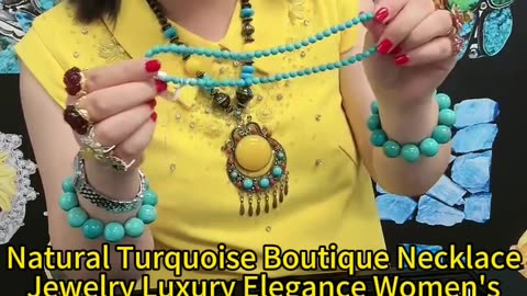 GN-20241011-06 Natural Turquoise Boutique Necklace Jewelry Luxury Elegance Women's Choice The Best