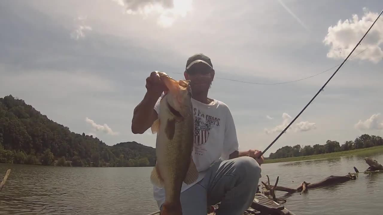 Flipping a Holston River slab.