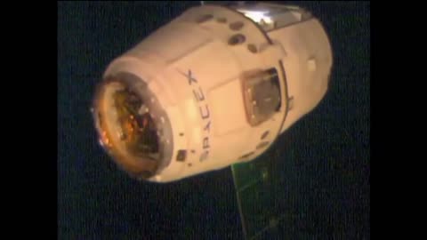 U S Cargo Ship Arrives and Grapples at the International Space Station