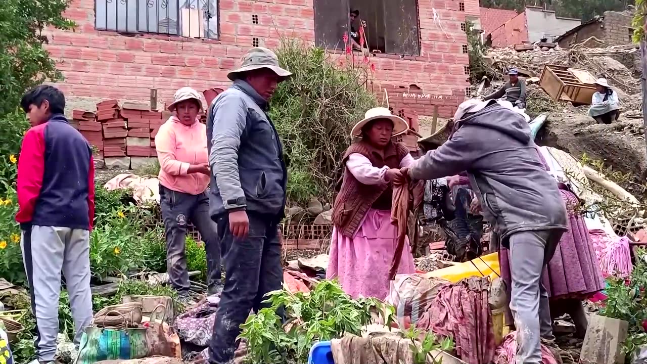 Landslide kills three, buries homes in Bolivia's west