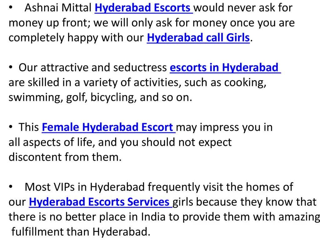 Expert Hyderabad Escorts | Ashnai Mittal