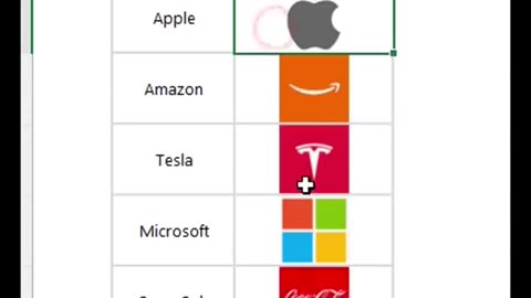 Brands logo in excel