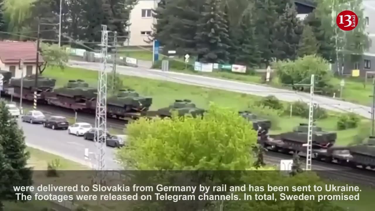 CV-90 armored combat vehicles sent by Sweden to Ukraine have left Slovakia for Ukraine